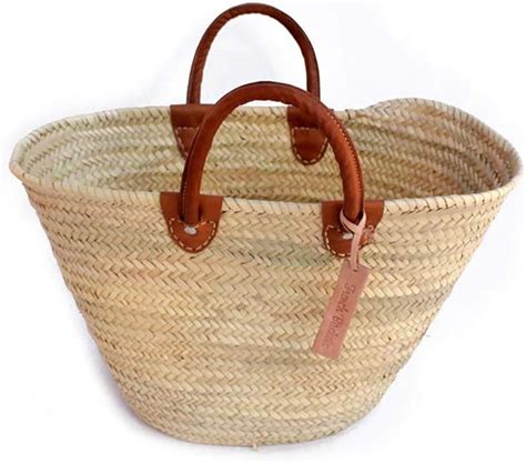 Classic Straw Market Basket French Baskets Handbags