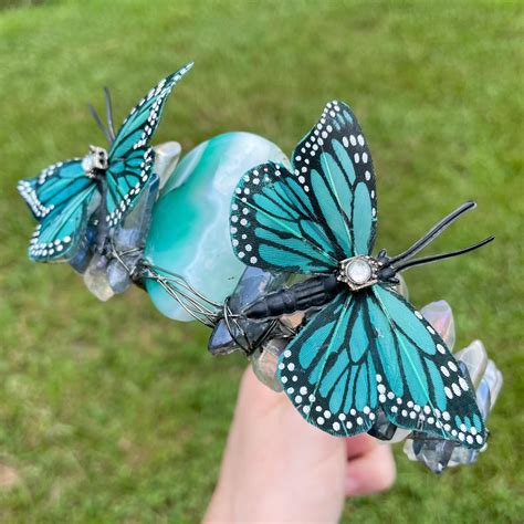Butterfly Crown Butterfly Crown Headpiece Butterfly Etsy