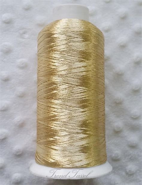 Spool 5000m Metallic Gold Thread Embroidery Material Etsy