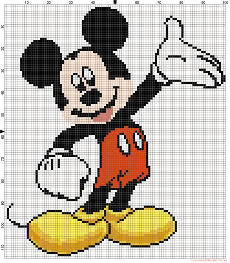Mickey Mouse Cross Stitch Pattern Free Cross Stitch Patterns Simple