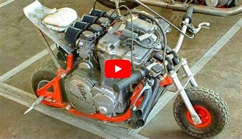 Homemade Mini Bikes Drag Racing With Your Hands