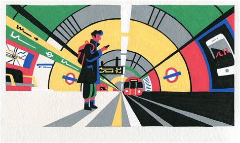 London Underground On Behance Underground Illustration London