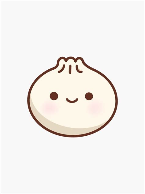 Cute Dumpling Sticker For Sale By Lilcocostickers Redbubble