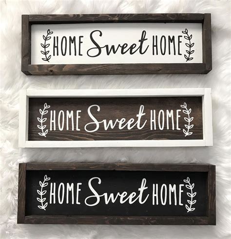 Wood Sign Wooden Sign Home Sweet Home Galley Wall Housewarming T