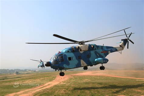Paratroopers Drop Out Of Z 8 Transport Helicopter China Military