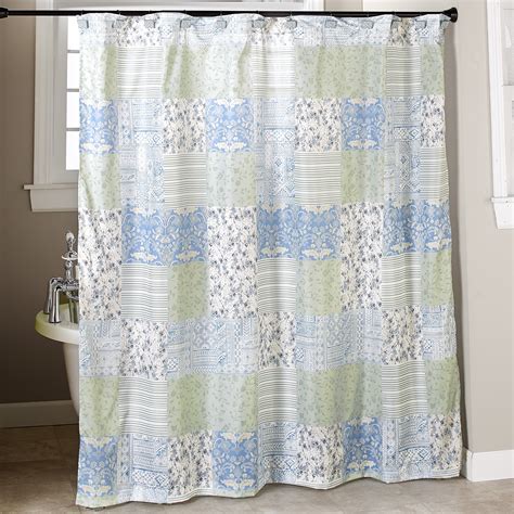 Madeleine Patchwork Shower Curtain Bathroom Farmhouse Accent