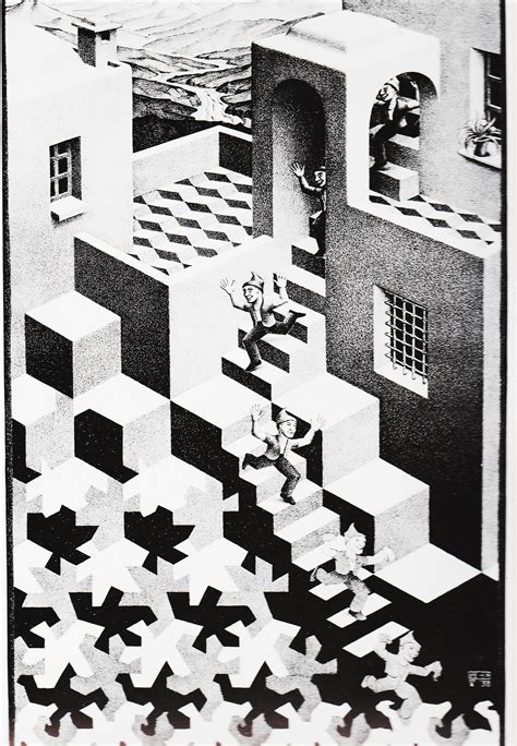 Wall Décor 36 Belvedere Escher Relativity Art Print Vintage Mc Escher