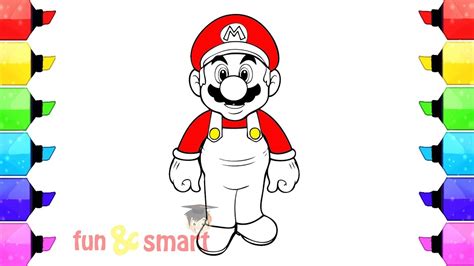 Cara Menggambar Dan Mewarnai Super Mario Bros Youtube