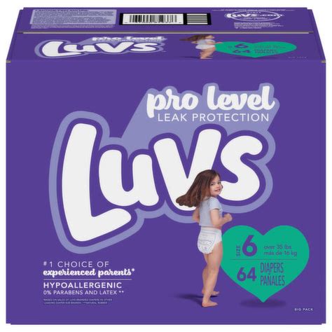 Luvs Diapers Size 6 Over 35 Lbs Big Pack