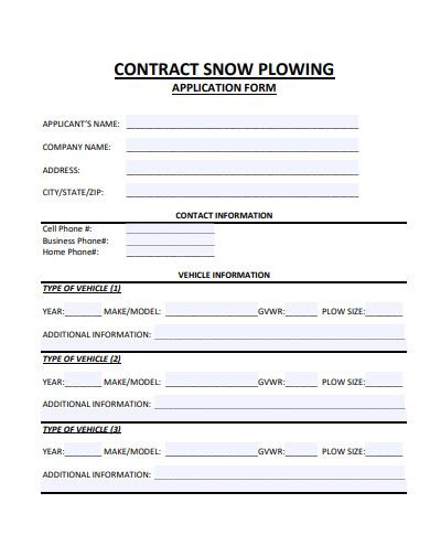Snow Removal Contract Forms Template 1 Resume Examples Qj9eb0pymy Ai Contents