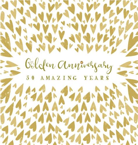 Golden Wedding Anniversary Cards - Cloudberry Gifts