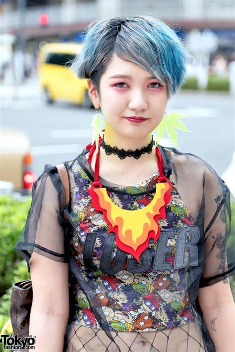 Chiharu On The Street In Harajuku Wearing A Sheer Tokyo Fashion