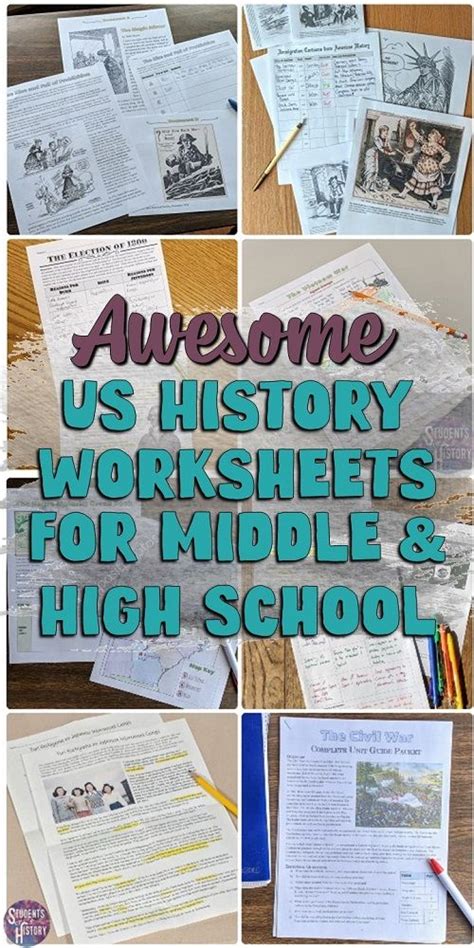 The Words Awesome Us History Worksheets For Middle And High School