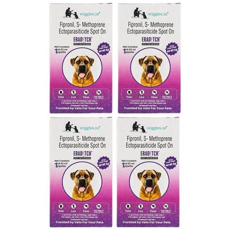 Buy Eraditch Spot On For Dogs Fleas Ticks Remover Treatment
