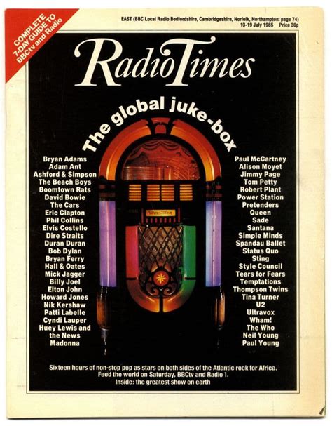 Listen to tamil songs, indian entertainment, news and other programs, 24 hours on all fm frequencies. Radio Times Magazine 13-19 July 1985 Live Aid - The Global ...