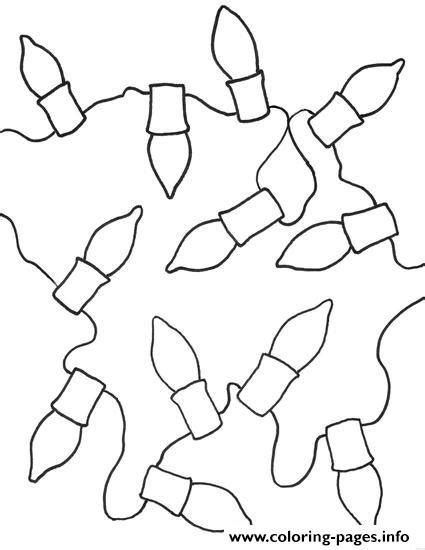 Christmas Lights Coloring Pages Light 3 Sketch Coloring Page