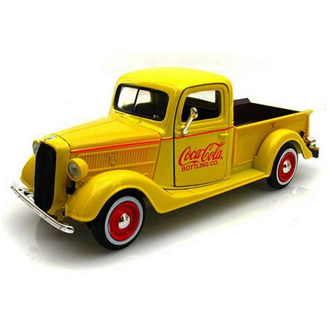 1937 Ford Pickup Truck Yellow Motorcity Classics 433213 124 Scale