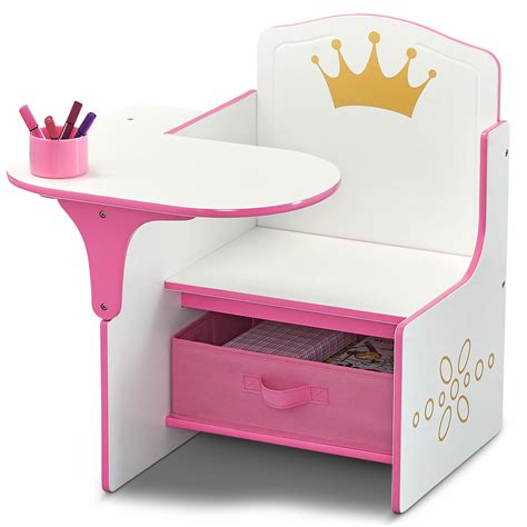 This baby shark chair desk with storage bin by delta children offers kids the perfect spot for snack time, crafts, playtime or homework. Delta Children Princess Crown Chair Desk with Storage Bin ...