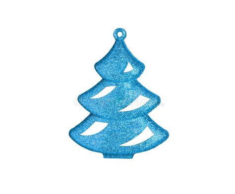 Blue Christmas Tree Isolated On White Stock Image Image Of Decoration