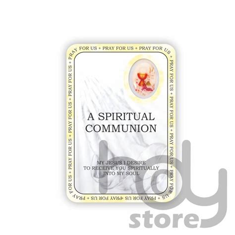 A Spiritual Communion Prayer Card Booklet