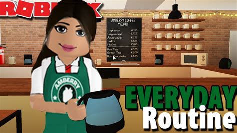 Everyday Routine At Amberry Coffee Shop ☕ Bloxburg Roblox Roleplay