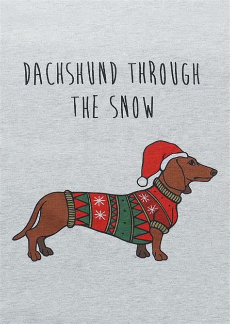 Christmas Dachshund Through The Snow Baseball T Shirt