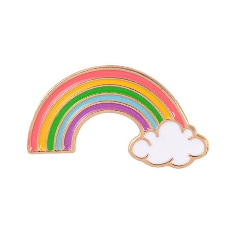 Pin Rainbow Cloud Enamel Brooch Idolstore