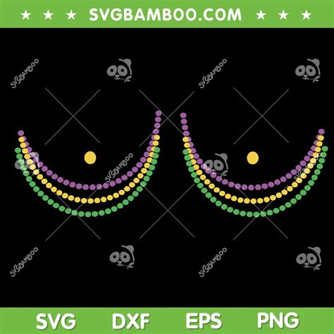Mardi Gras Beads Boobs Svg Png