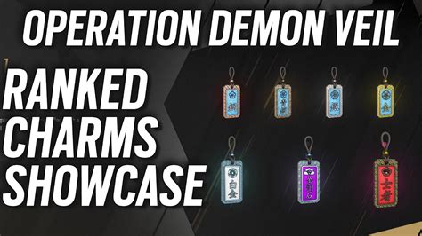 Ranked Charm Showcase Operation Demon Veil Rainbow Six Siege Youtube