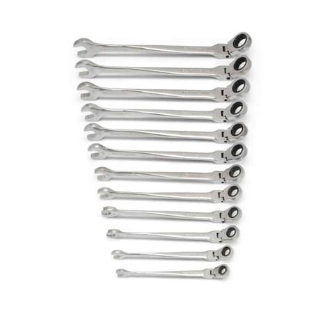 Gearwrench Metric 72 Tooth Xl X Beam Flex Head Combination Ratcheting Wrench Tool Set 12 Piece