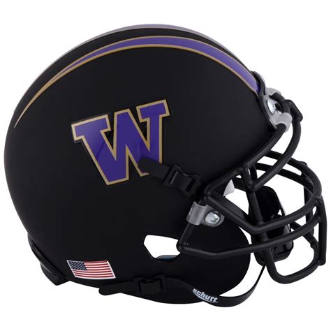 Washington Huskies Schutt Matte Black Mini Football Helmet