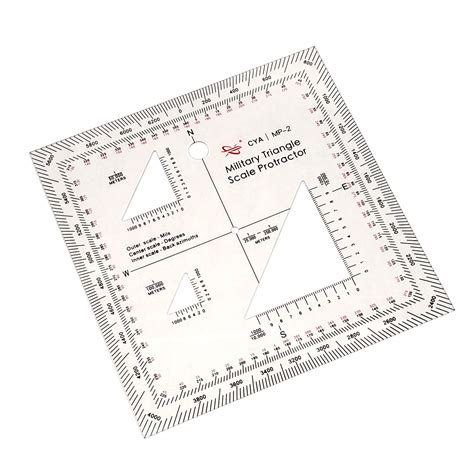 Military Map Protractor (GTA 5-2-12) - Coordinate Scale for Map Reading