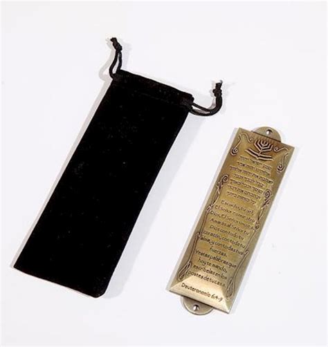 Shop The Word Span Mezuzah Shema Wmenorah At Top 5 Pewter By