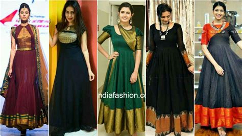Convert Old Saree Into Beautiful Gown Reuse South Indian Saree Into Dress Crazy About