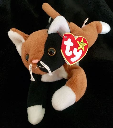 Chip Ty Beanie Baby Cat With Cubbie Tag Errors Rare Pvc 19961993