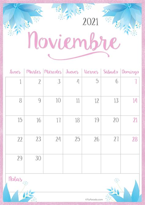 Calendario De Noviembre 2021 😊 Calendarios Bonitos Calendario
