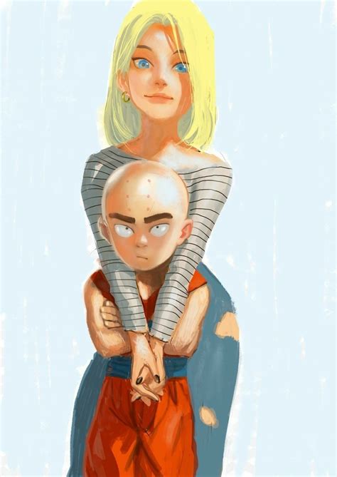 android 18 and krillin fan art personnages de dragon ball dragon ball super