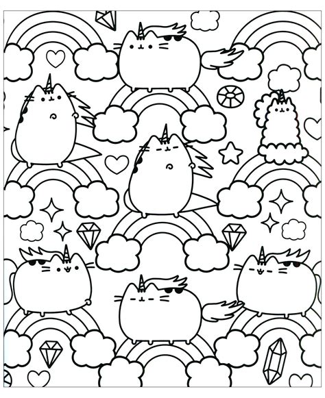 Pusheen coloring pages unicorn coloring pages cat coloring page. Pusheen & Arc en ciel - Coloriage Pusheen - Coloriages ...