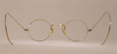 optometrist attic neo gold round wire rim antique eyeglasses