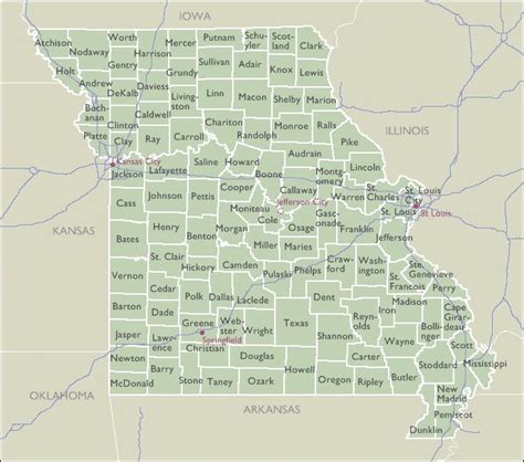 Zip Code Map Missouri Zip Code Map