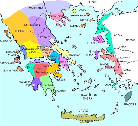 Ciudad Griega De Los Estados Mapa Mapa De La Ciudad Griega De Los