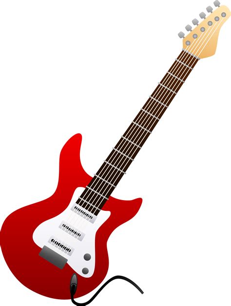 Red Electric Guitar Design Free Clip Art