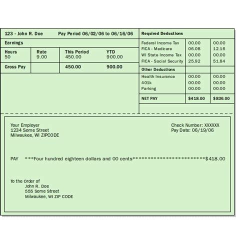 Fillable Excel Pay Stub Template