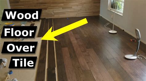 Install Hardwood Flooring Over Tile Floor Double Glue Down Method Youtube