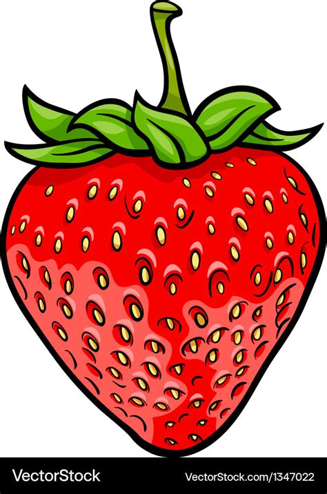 Strawberry Fruit Cartoon Royalty Free Vector Image