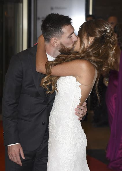lionel messi and antonella roccuzzo marry in argentina and share a kiss after ceremony photos