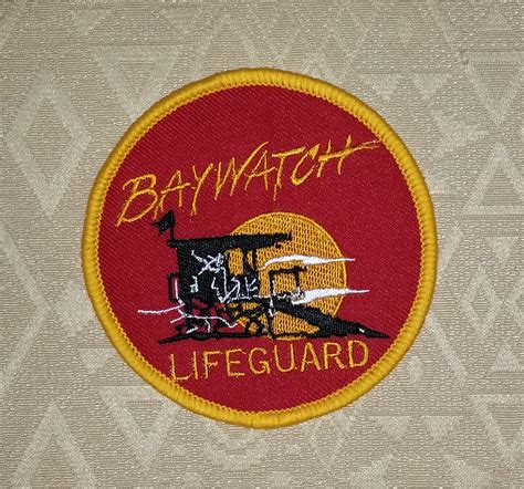 Baywatch Lifeguard Badge Embroidered Patch 4 Sew On Or Iron On Amazon