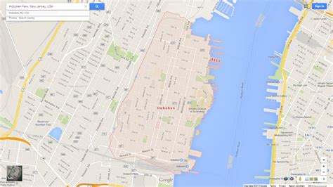 Hoboken New Jersey Karte