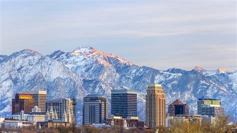 Salt Lake City With Snow Capped Mountain Consumer Energy Alliance