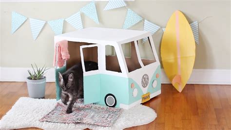 Cardboard cat houses are inspiring diy projects that you and your kids will enjoy. Cardboard Bus Cat House Tutorial | eHow
